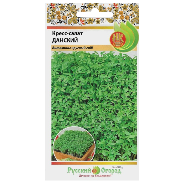 семена Кресс-салат РУССКИЙ ОГОРОД Данский 1г