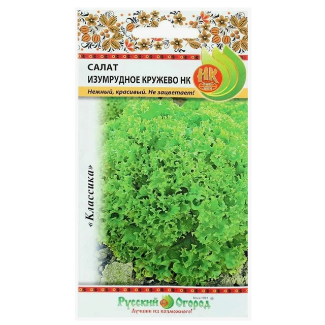 семена Салат листовой РУССКИЙ ОГОРОД Изумрудное кружево нк 0,5г