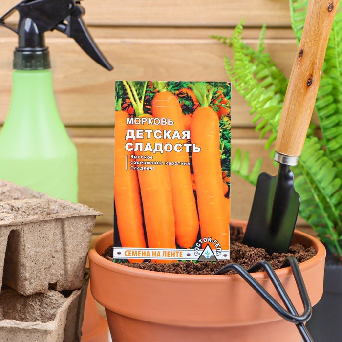 Семена на ленте Морковь «Детская сладость», 8 м, «Росток-гель»